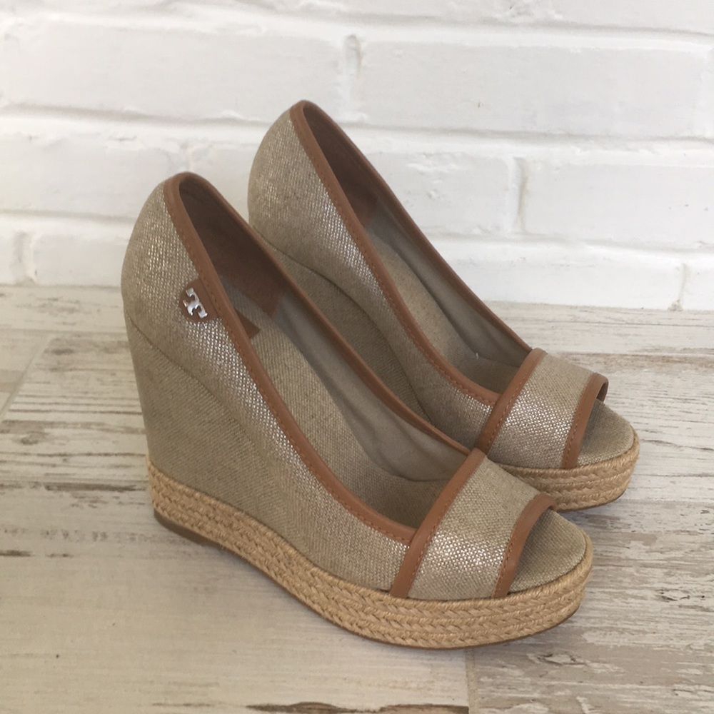 Tory Burch Espadrille Wedges Size 36 1/2